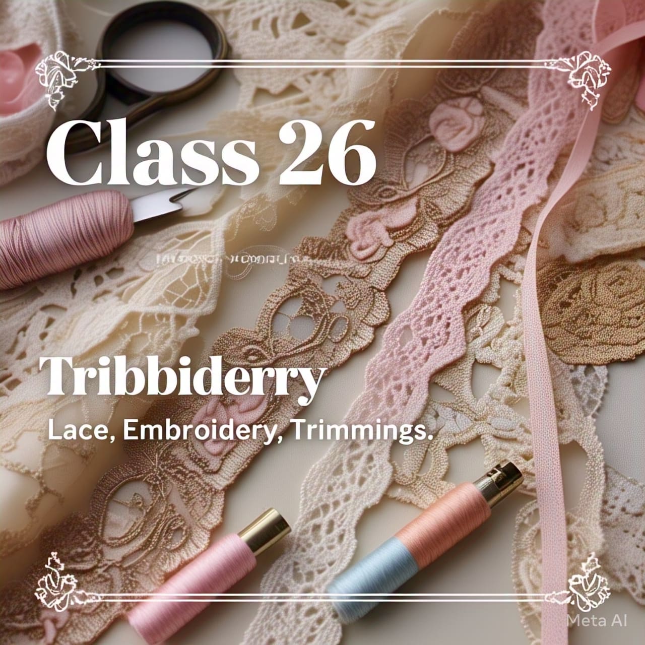 Trademark Class 26 - Lace, ribbons, and sewing supplies