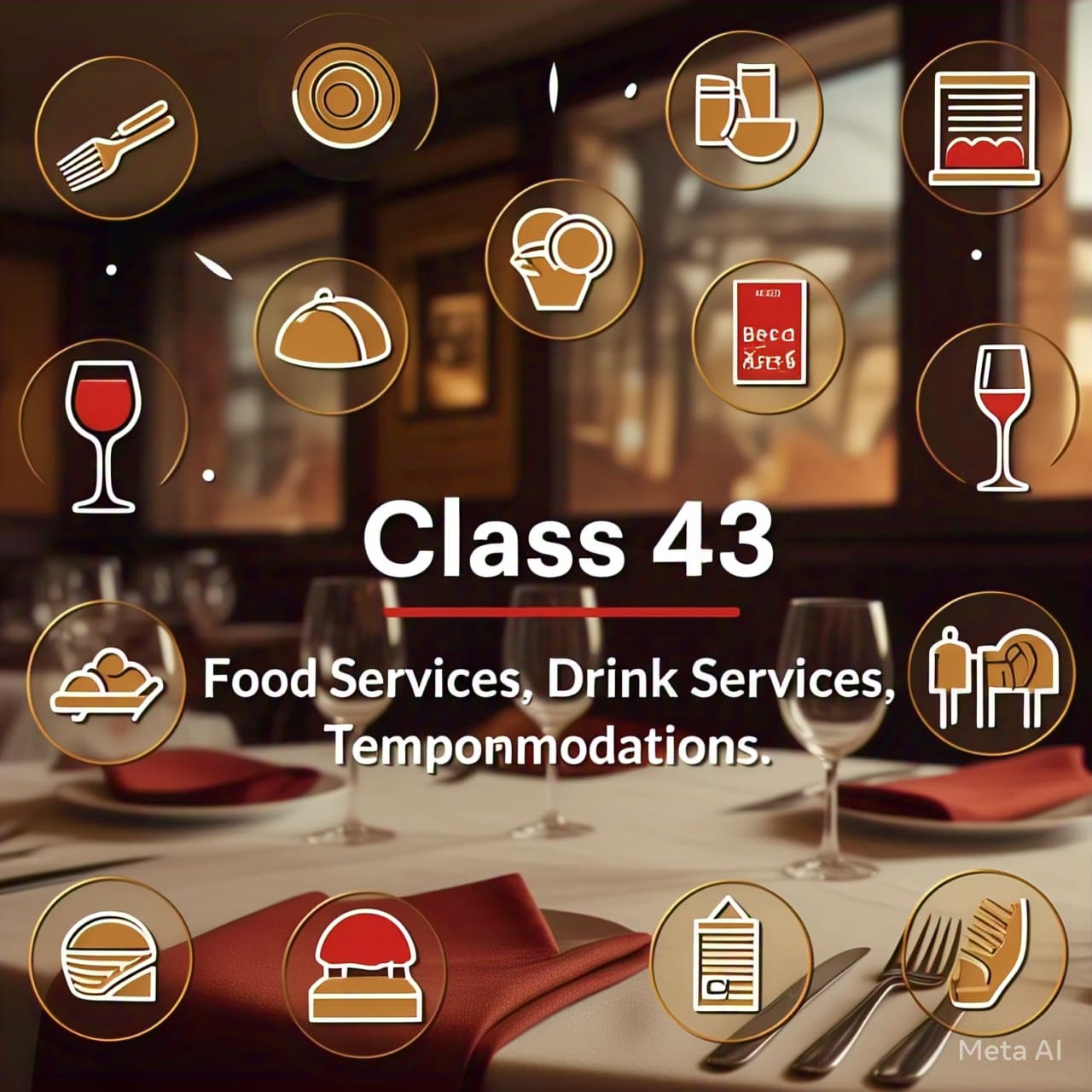 Trademark Class 43 - Food, drink, and hospitality services